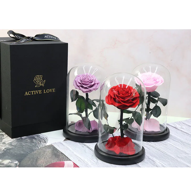 

INUNION popular preserved eternal real rose flower colorful gift red beautiful forever rose bulk for gift and wedding