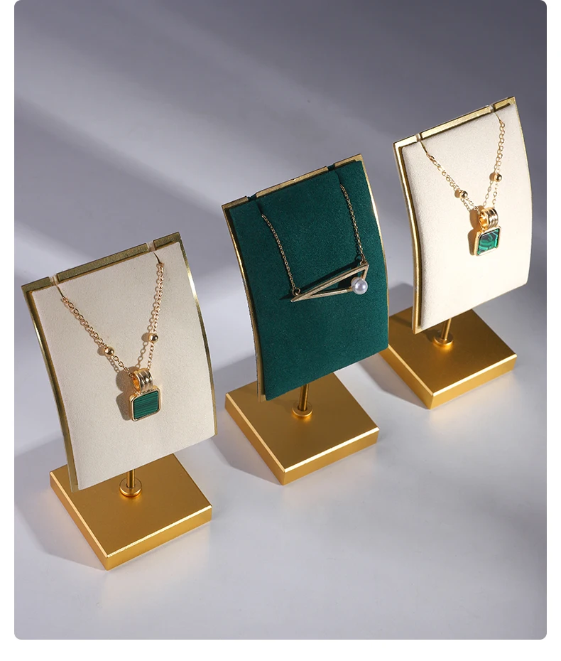 

Square base metal frame microfiber jewelry display rack necklace display stand jewelry display stand, Red,white,black,brown,green,purple