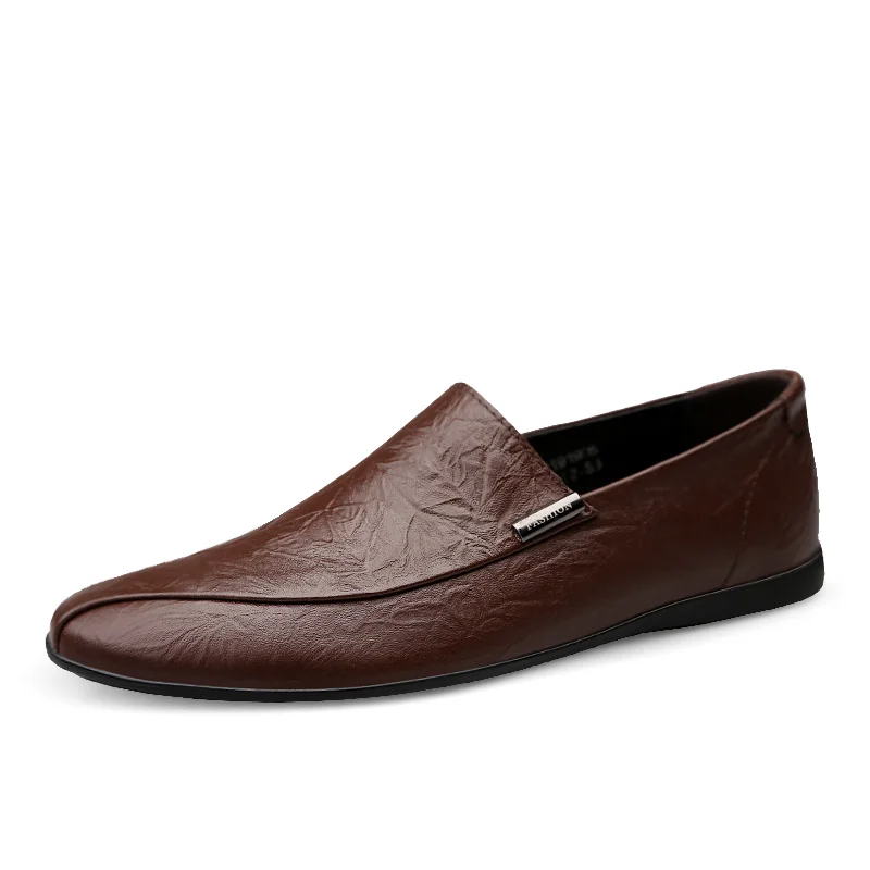 

men dress shoes genuine leather 2021 new men leather moccasin shoes