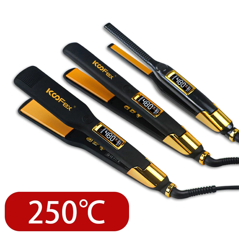 

250C/480F Professional With AdjustableTemperature Fast Heat Flat Iron Fashion Steam Ceramic hair Straightener