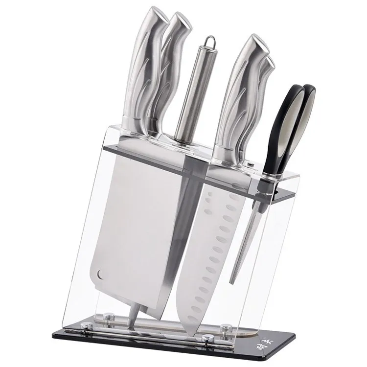 

Wholesale price 7 PCS Kitchen knife set Chef Knife Set With Acrylic knife block