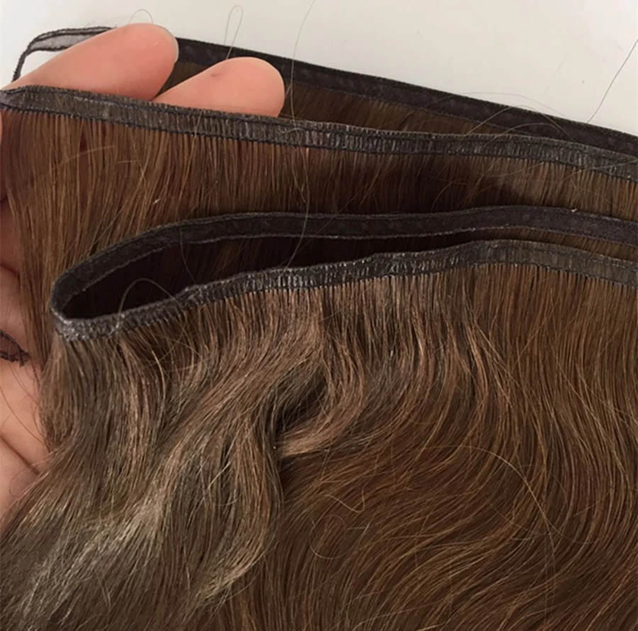 

seamless thin band hair weft virgin human hair extensions