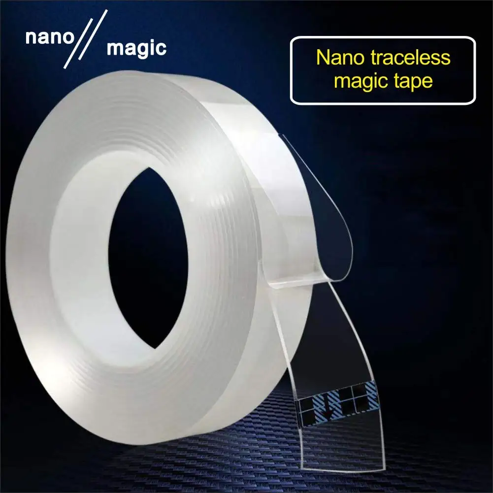 2023 Upgraded Nano Tape Silicone 2mm Removable Die Cut Double Side Tape Nano Tape Reusable