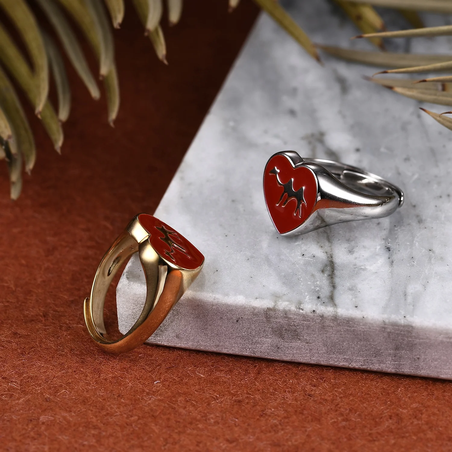 

C8973 Abiding Fine Jewelry Wholesale Custom Jewellery Enamel White Yellow Gold Plated Real S925 Adjustable Silver Ring