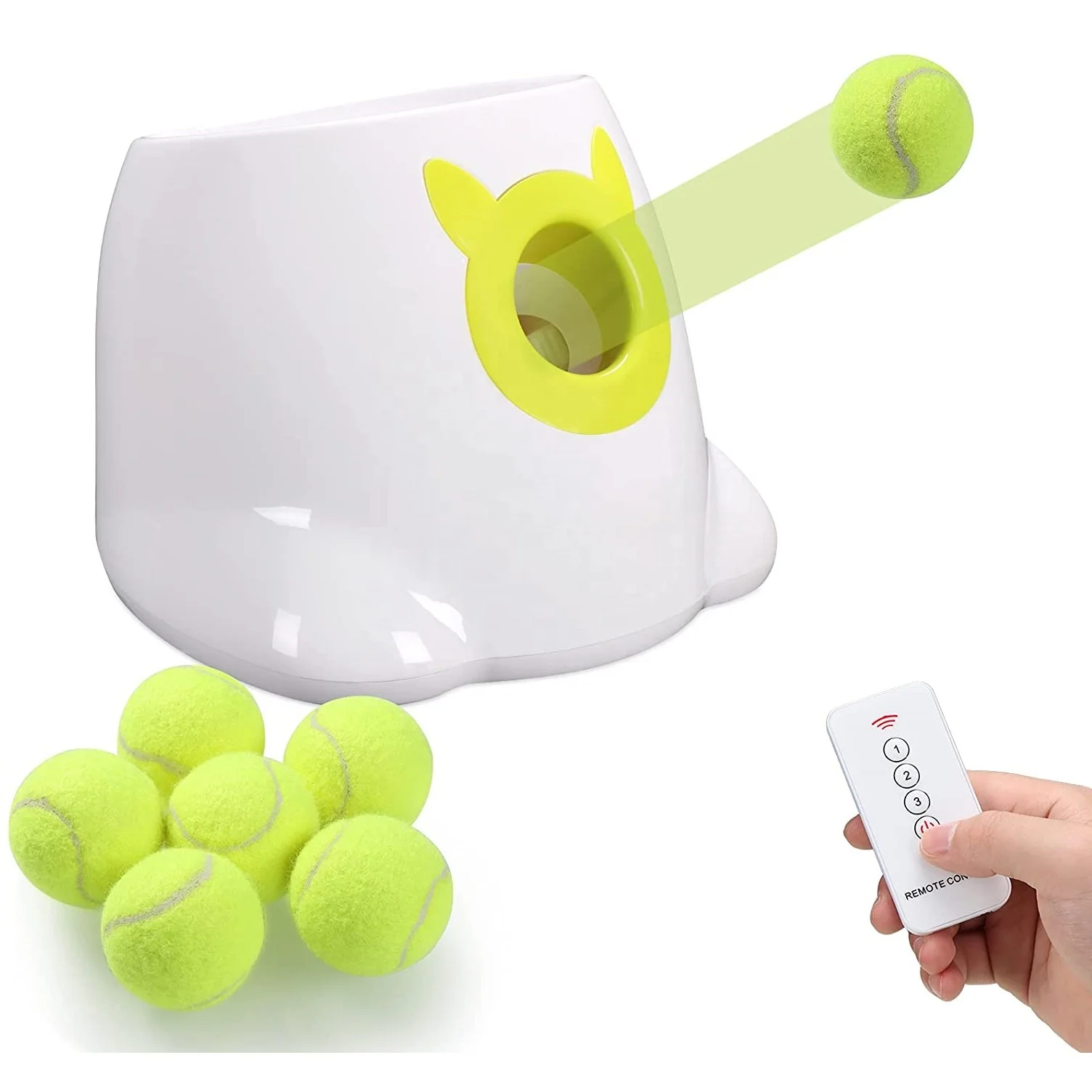

Newly Designed Remote Control Automatic Dog Tennis Ball Launcher With 4 Launch Modes Better Training Interactive Experience
