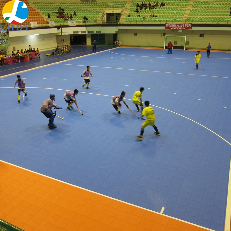 

Indoor Outdoor High Durability Interlocking Removable Colored Sports Flooring Hockey Surface Tiles