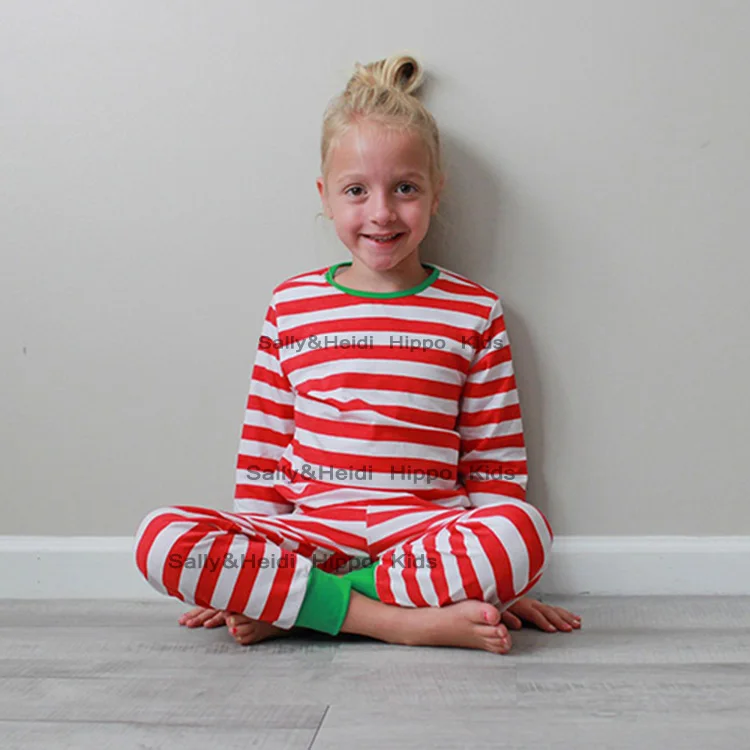 

cotton christmas pajamas wholesale kids pajamas red stripe pajamas