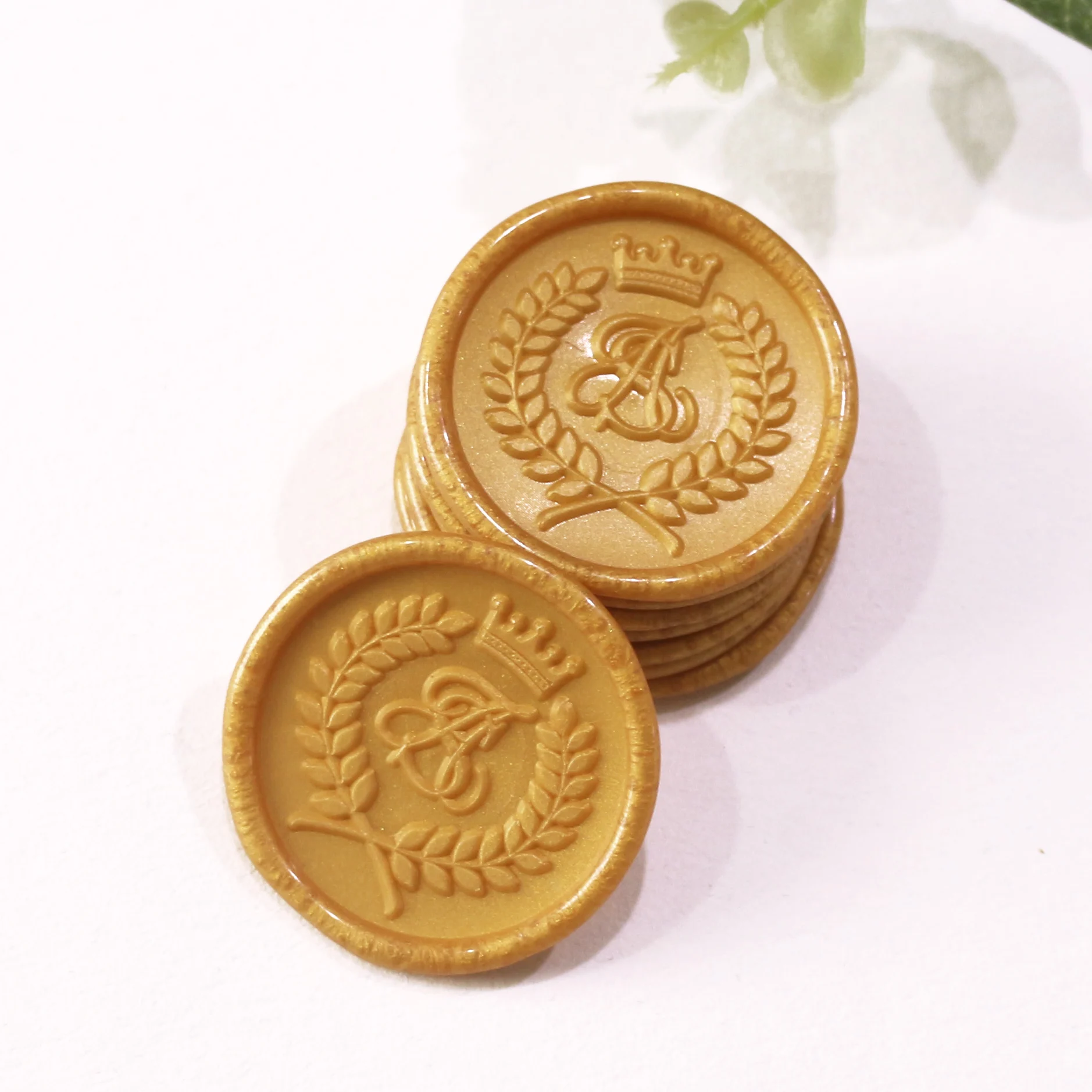 

Customized Round with Adhesive Backing Holiday Commemorative Wedding Save the date Wax Seal