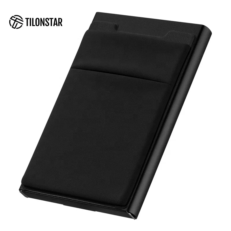 

Hot Sales Aluminum Wallets With Elasticity Back Pocket Card Case Credit Card Holder Rfid Wallet