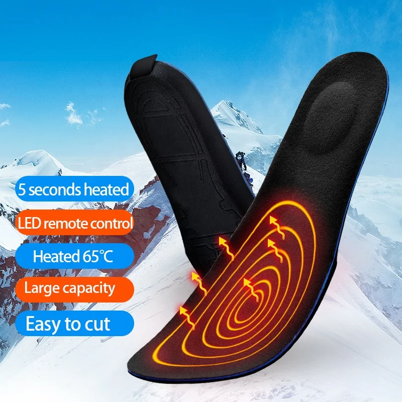 

Unisex Thermal Heated Insoles Wireless Rechargeable Electric Shoes Heater Foot Warmer for Winter Outdoor