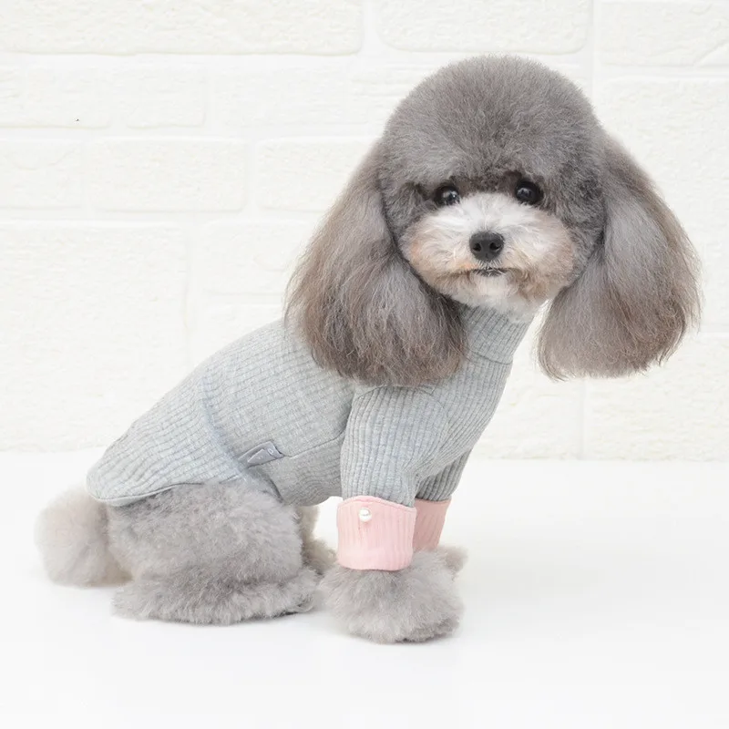 

Wholesale Pet Dog Cat Pure Cotton Base Shirt Dog Casual Plain Pullover T-shirt, 3 colors