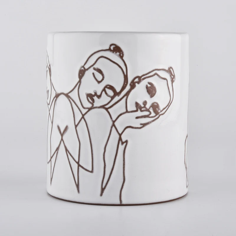 wholesale straight sided ceramic candle containers
