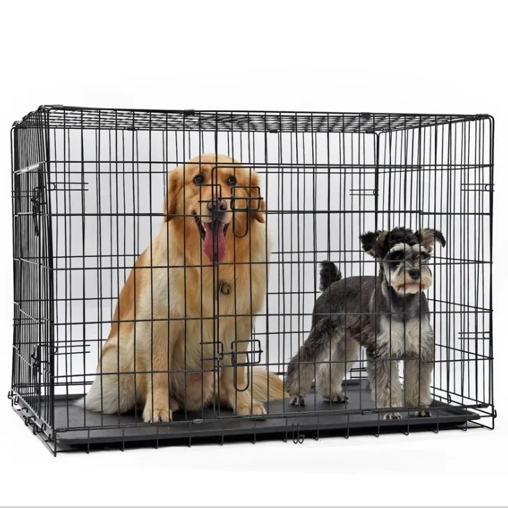 

Wholesale hot sell dog kennels cage cheap dog pet cages, Black,silver,purple, blue,pink and custom