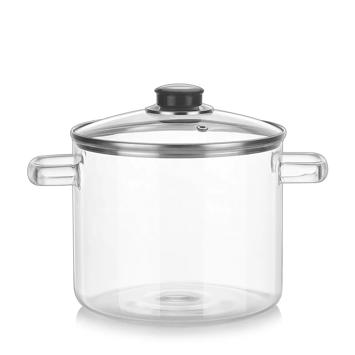 

2020 Amazon Big size transparent clear double-ear cooking pot borosilicate pyrex glass cooking pot