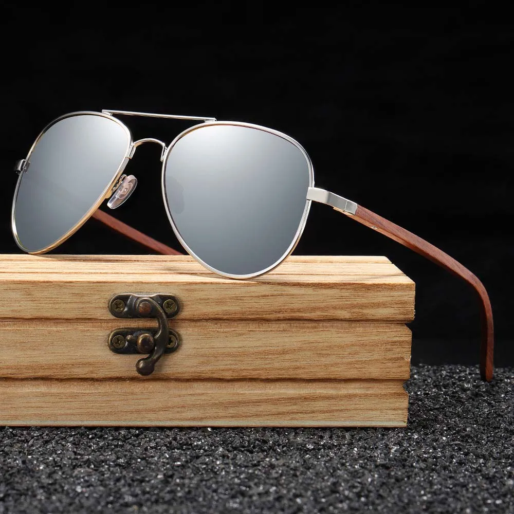 Custom Sunglasses Retro Big Frame Sunglasses OEM Sunglasses Wood Frame