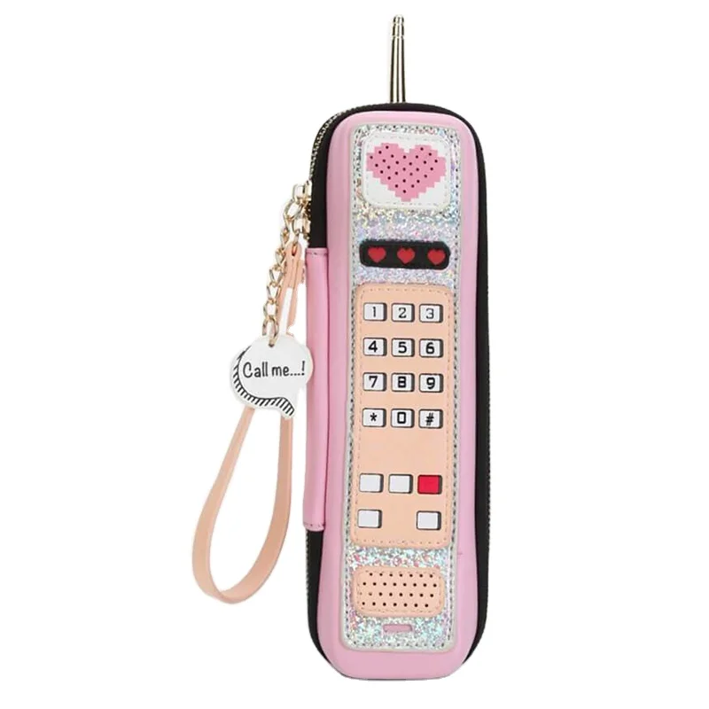 

Fashion Messenger bags 2020 Retro Phone Kawaii Novelty Bag - Pink