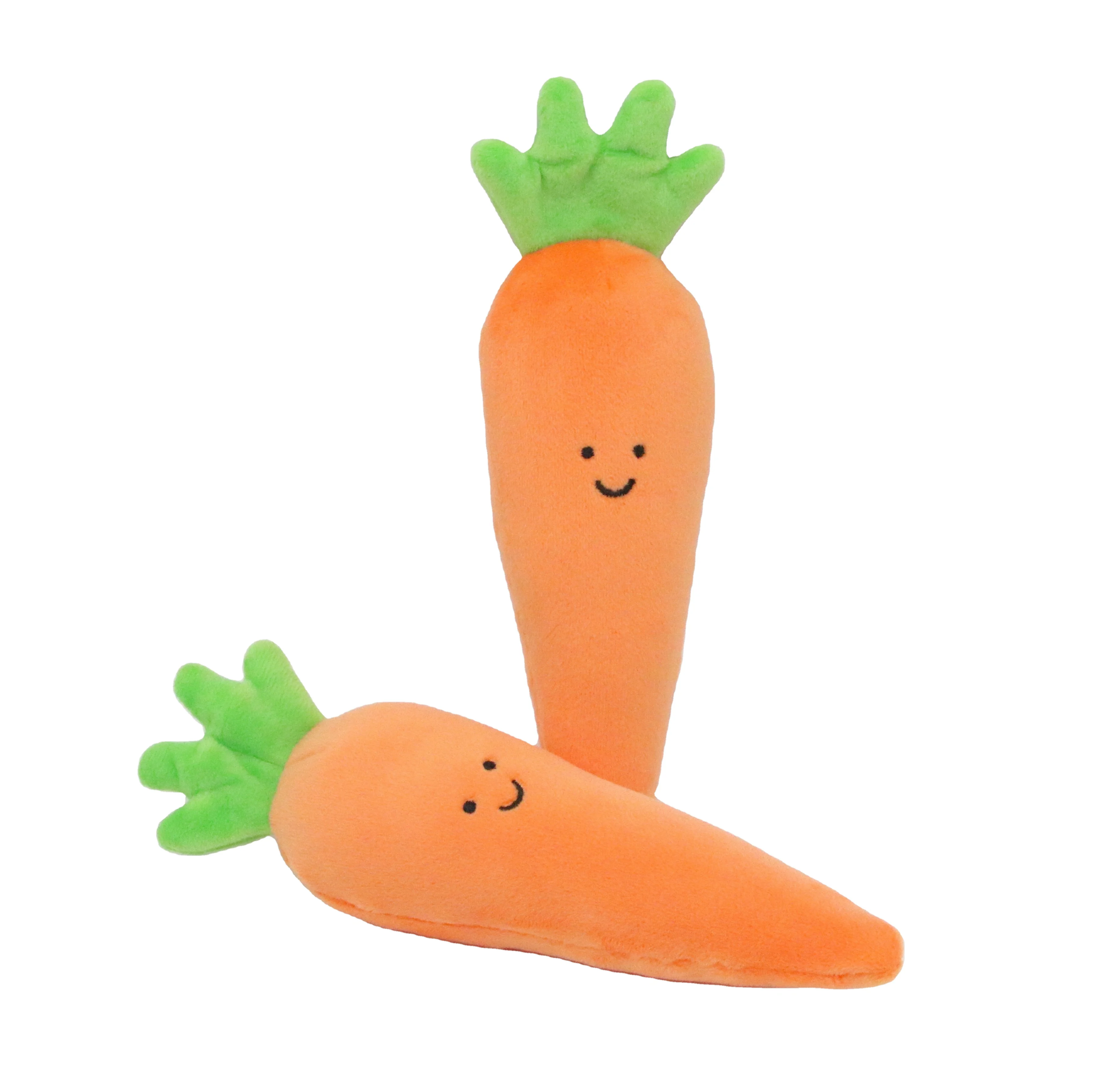 

Durable Tough Plush Cute Vegetables Shape Pet Chew Carrot Toy for Dog Chew Bite, Customized