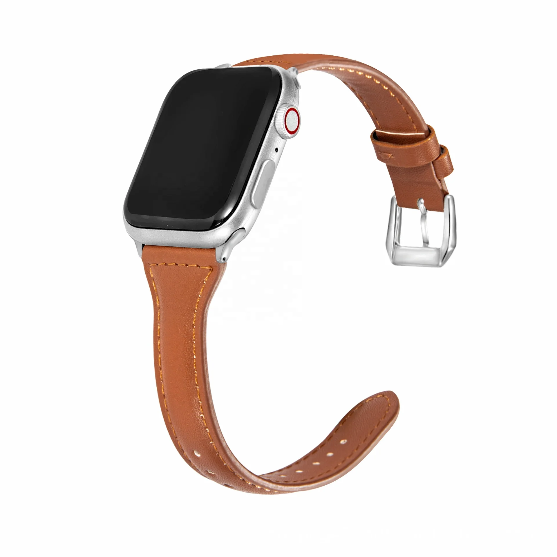 

Amazon Leather Loop Strap for Apple Watch Band for Apple Watch 42mm 44mm 38mm 40mm for Iwatch 3/2/1, White, red, black, brown, mint green, haze blue