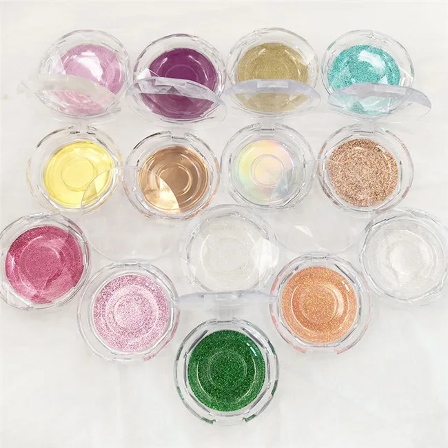 

Custom logo lash box clear round crystal Eyelash Box Material eye lash packaging clear Custom Eyelash Box