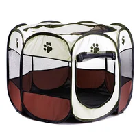 

BSCI Factory Custom Logo Portable Foldable Fabric Travel Pet Exercise Kennel Dog Playpen