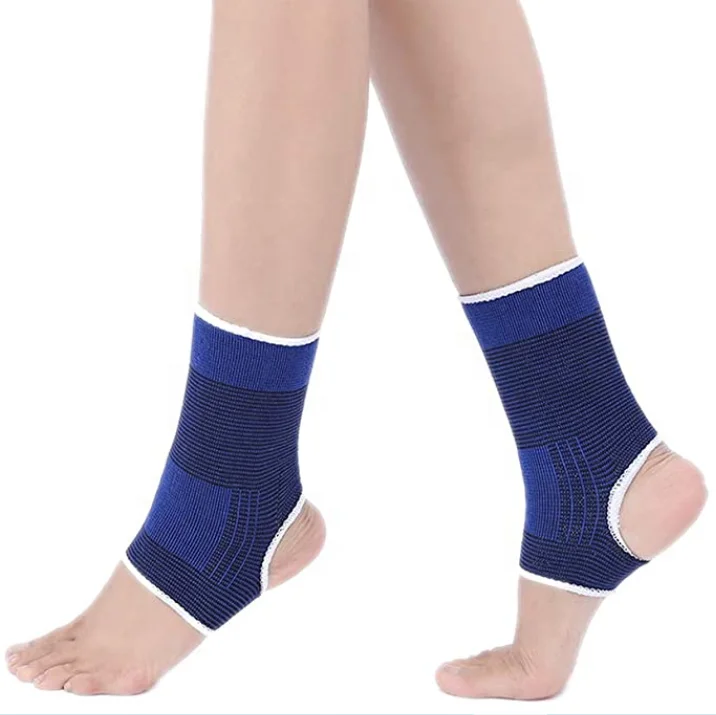 

Polyester Cotton Ankle Brace Support Wrap Compression Support Sleeve For Basketball Sports, Blue