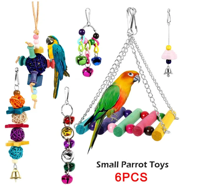 

C&C 6pcs parrot toy, Colorful