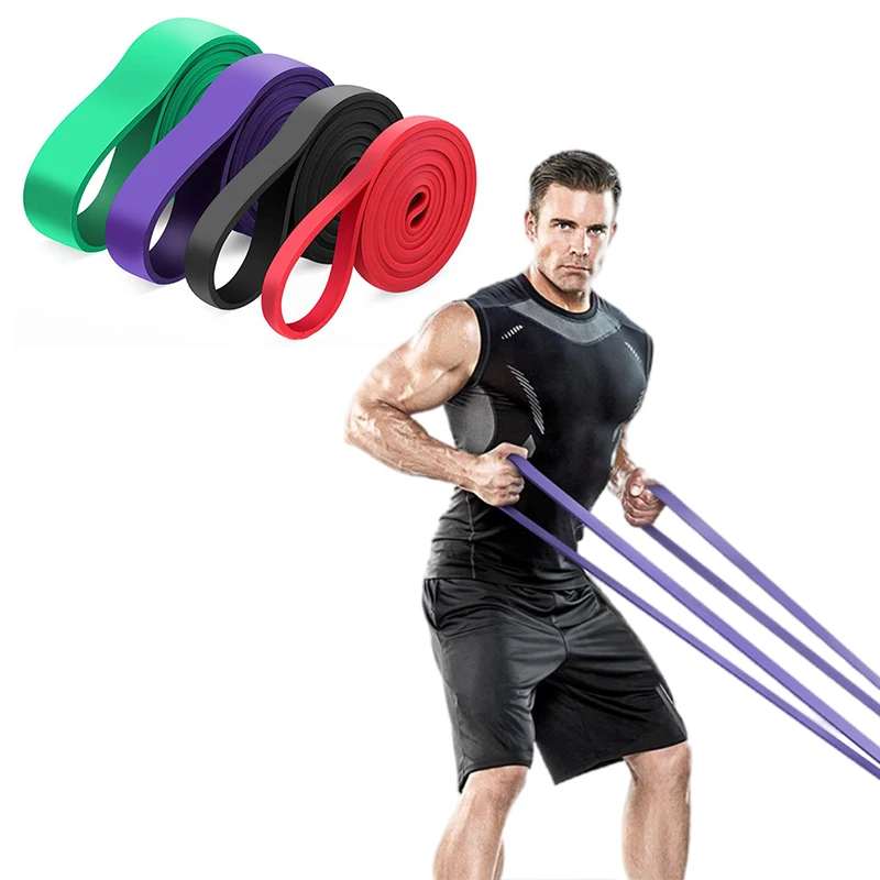 

4Pcs Set Pro Mini Elastic Exercise Loop Resistance Bands Set for push ups, Red, black, purple, green