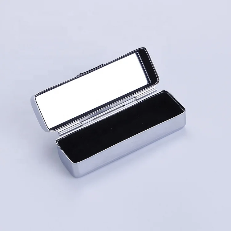 

Private Logo Metal Lipstick Holder Lip Balm Storage Case with Mirror, One color