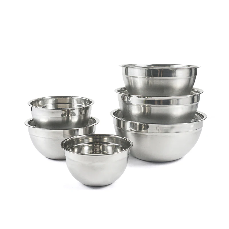 

Kitchcen tool diswasher safe Stianless Steel Mixing Bowl Set, Silver