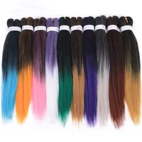 

FREE SHIPPING cheap colorful pre stretched braid pre stretched ez braid factory price yaki braids