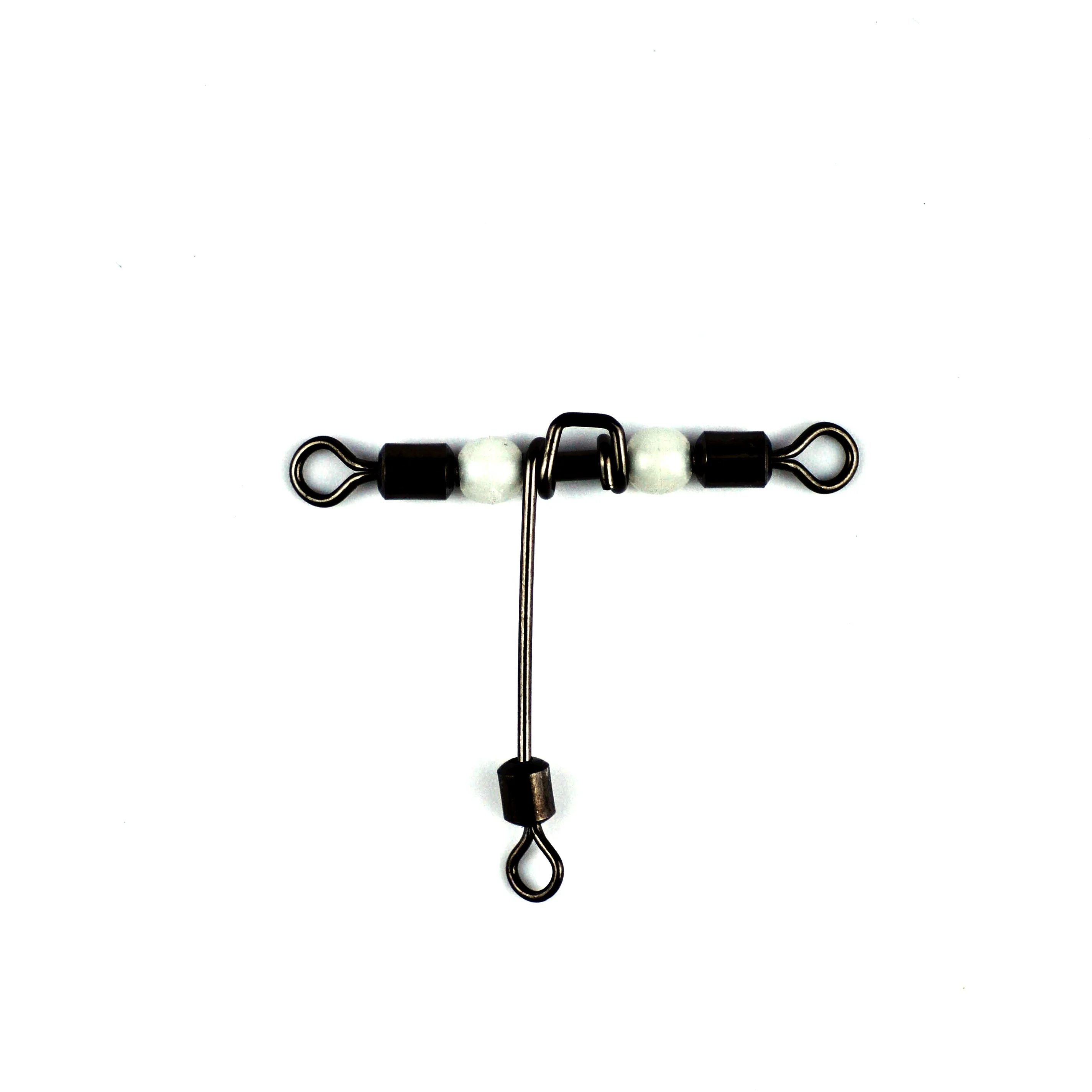 

High-Quality Fishing Tackle T-shape Rolling Swivel With Pearl- beads