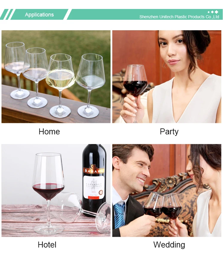Custom Personalized Tritan Design Red Wine Tall Glass Unbreakable Red Engraved Cup Wine Glasses Crystal Goblet Wine