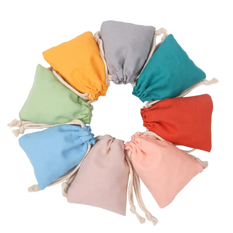 

Wholesale recycle custom organic canvas drawstring bag, Red, grey, pink, blue, yellow