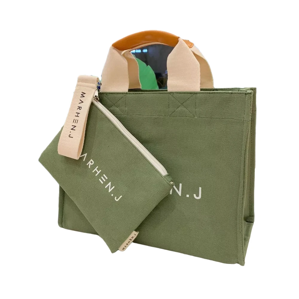 

Cotton Material Design Your Own Custom Printed Wholesale Heavy Canvas Tote Bags with Pouch with Logo
