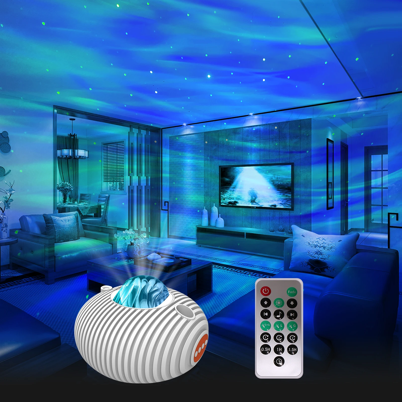 

LED Star Galaxy Projector Starry Sky Night Light Built-in BT-Speaker For Home Bedroom Decoration Kids Valentine's Day giftS