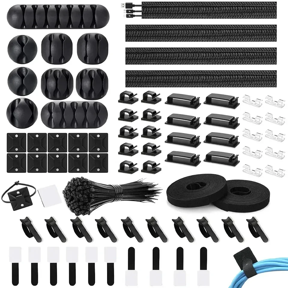 

173 Pcs Cable Management Organizer Kit Cord Management Organizer Kit Temu Shein Amazon Hot