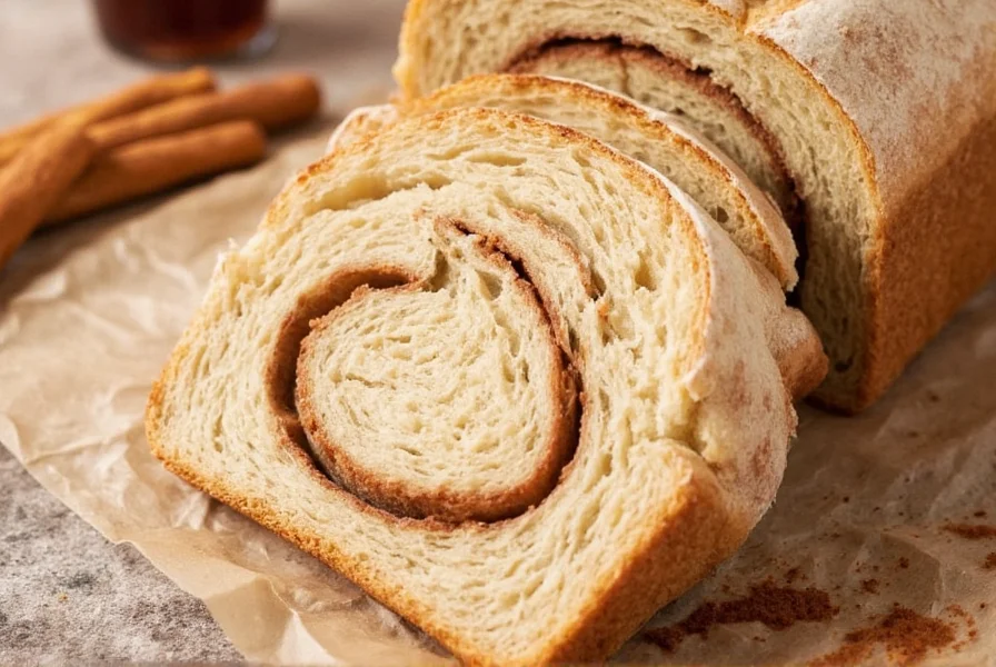 Step-by-step visual guide showing proper technique for creating cinnamon swirl pattern in sourdough bread dough