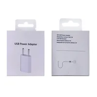 

original Wall USB Charger Genuine 5W 1A USB Power Adapter UK US EU Plug Charger For Apple iPhone iPod with packing
