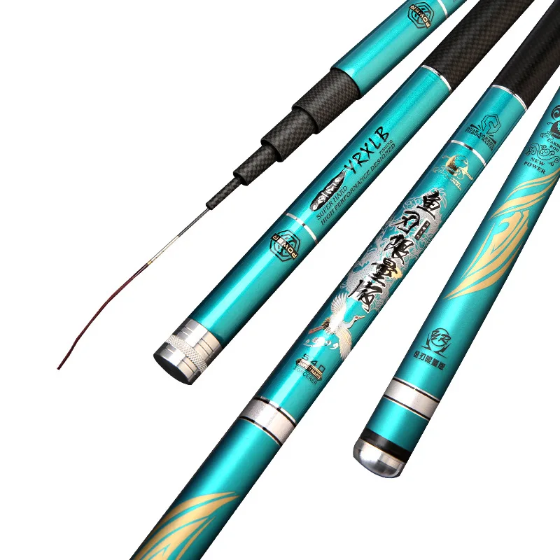 

Jetshark 3.6m 4.5m 5.4m 6.3m 7.2m Carbon Fiber Platform Ultralight Hard Long Section Hand Pole Carp Fishing Rod