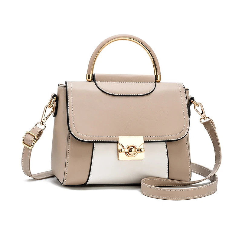 

Fashion Lichee Leather Double Color Stitching Woman Shoulder Bag Handbag, Yellow/red/khaki/gray/green/black/pink