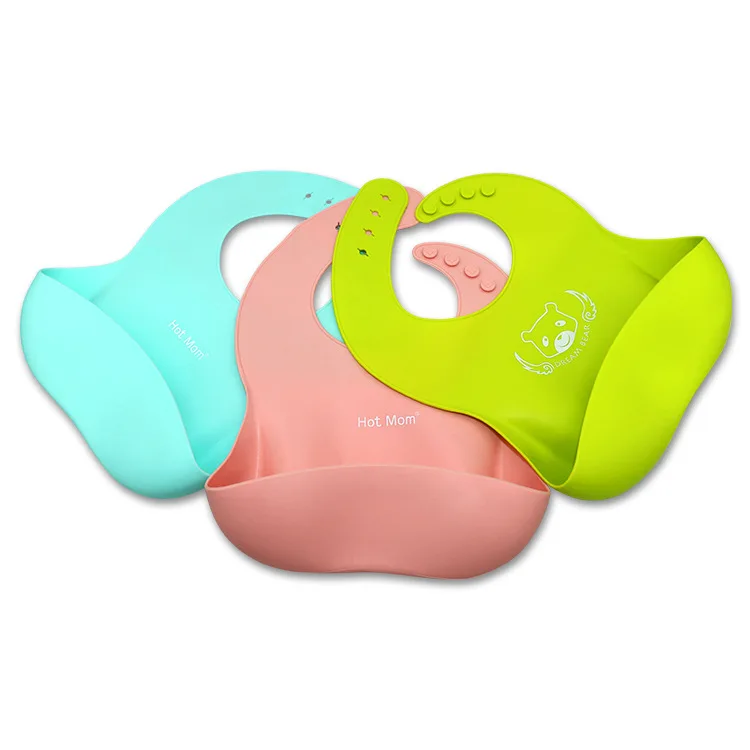 

Silicone Baby Bib Saliva Pocket Washable Child Feeding Wholesale Waterproof Baby Bib Silicone
