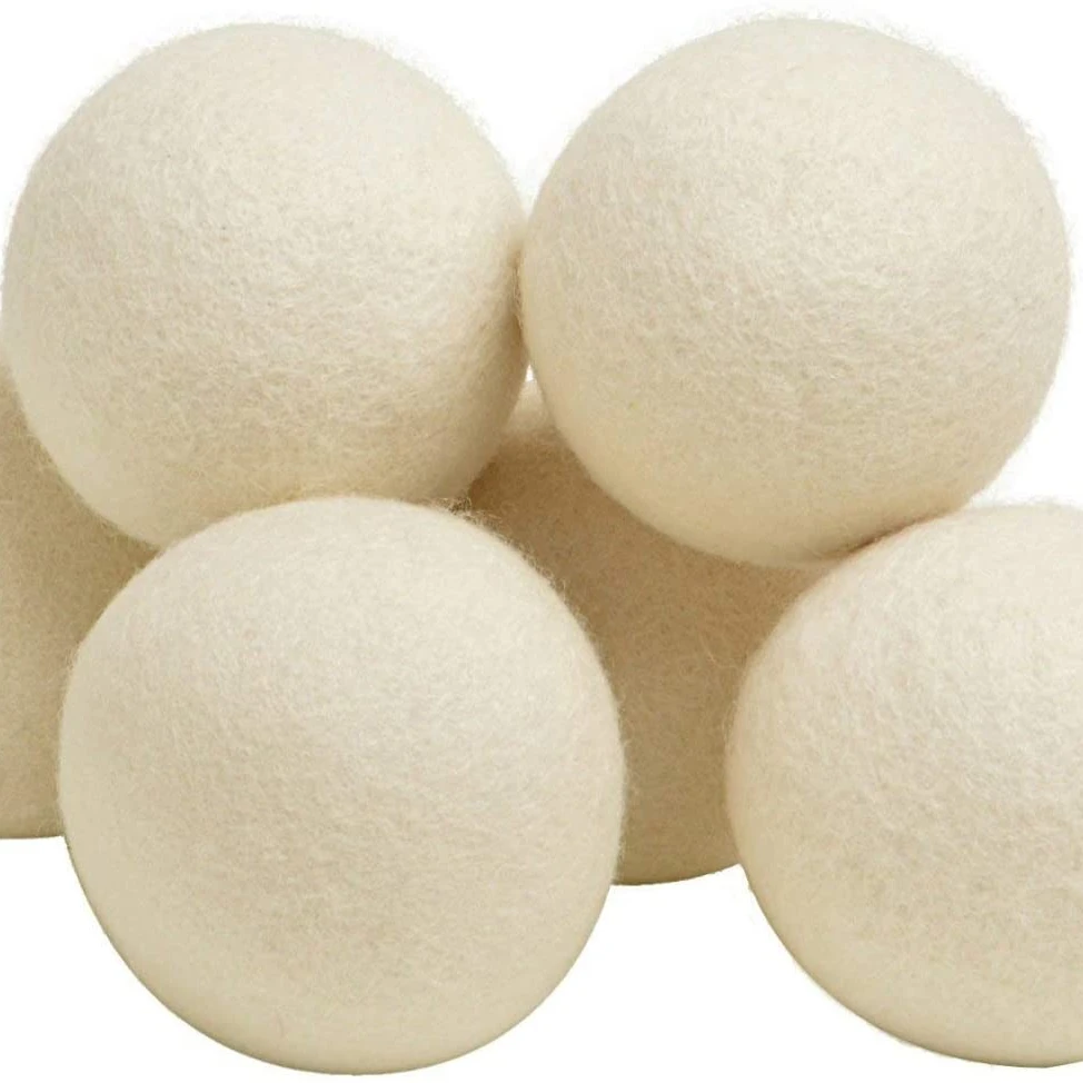 

trends products 2020 natural products 6 pack XL organic fabric softener reusable new zealand wool dryer balls