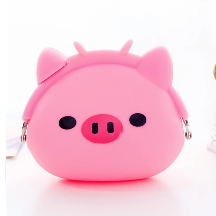 
Wholesale Colourful Cartoon Kids Children Mini Purse Bag Soft Silicone Coin Purse 
