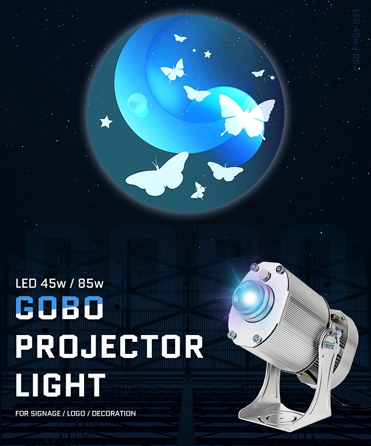 Pro 40w Led hd gobo projector waterproof IP65 flashlight for advertising