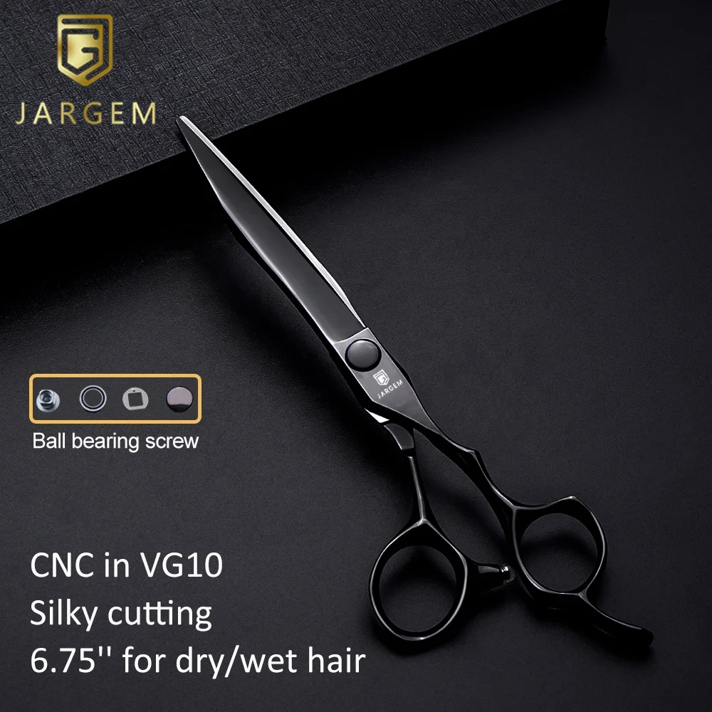 

CNC Blade Scissors Hairdressing VG10 Steel Hair Cutting Scissors 6.75 Inch Professional Hair Scissors