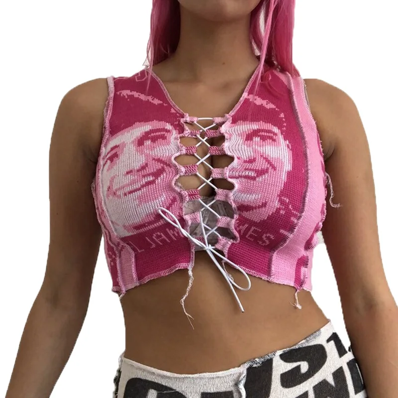 

2021 new arrivals summer collection sexy chest tie short style women crop tops