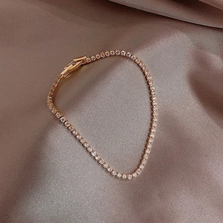 

2020 fashion crystal tennis chain bracelet cz