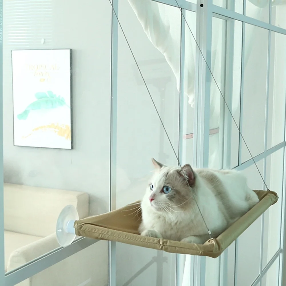 

Cat Window Perch Window Seat Suction Cups Space Saving Cat Hammock Pet Resting Seat Safety Cat Shelves