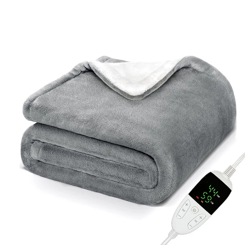 

Full Size Soft Flannel Heated Blanket Electric Fast Heating Machine Washable for Throws Category