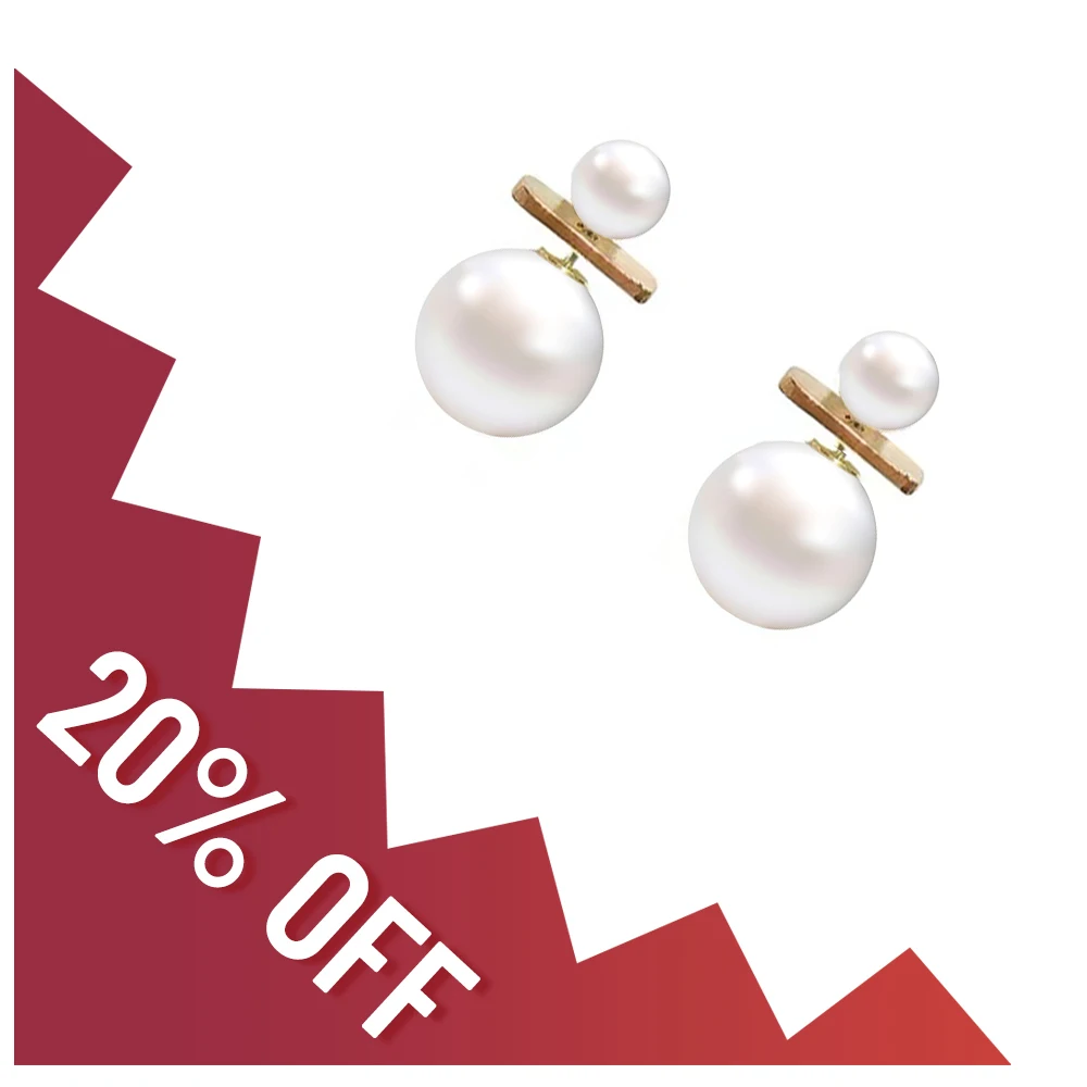 

Korean style fashionable 14k gold plated pearl stud earrings jewelry